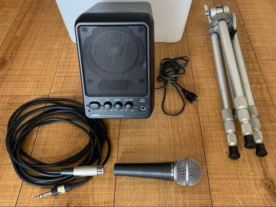 YAMAHAモニター スピーカー MS101 Ⅱ マイク三脚セット