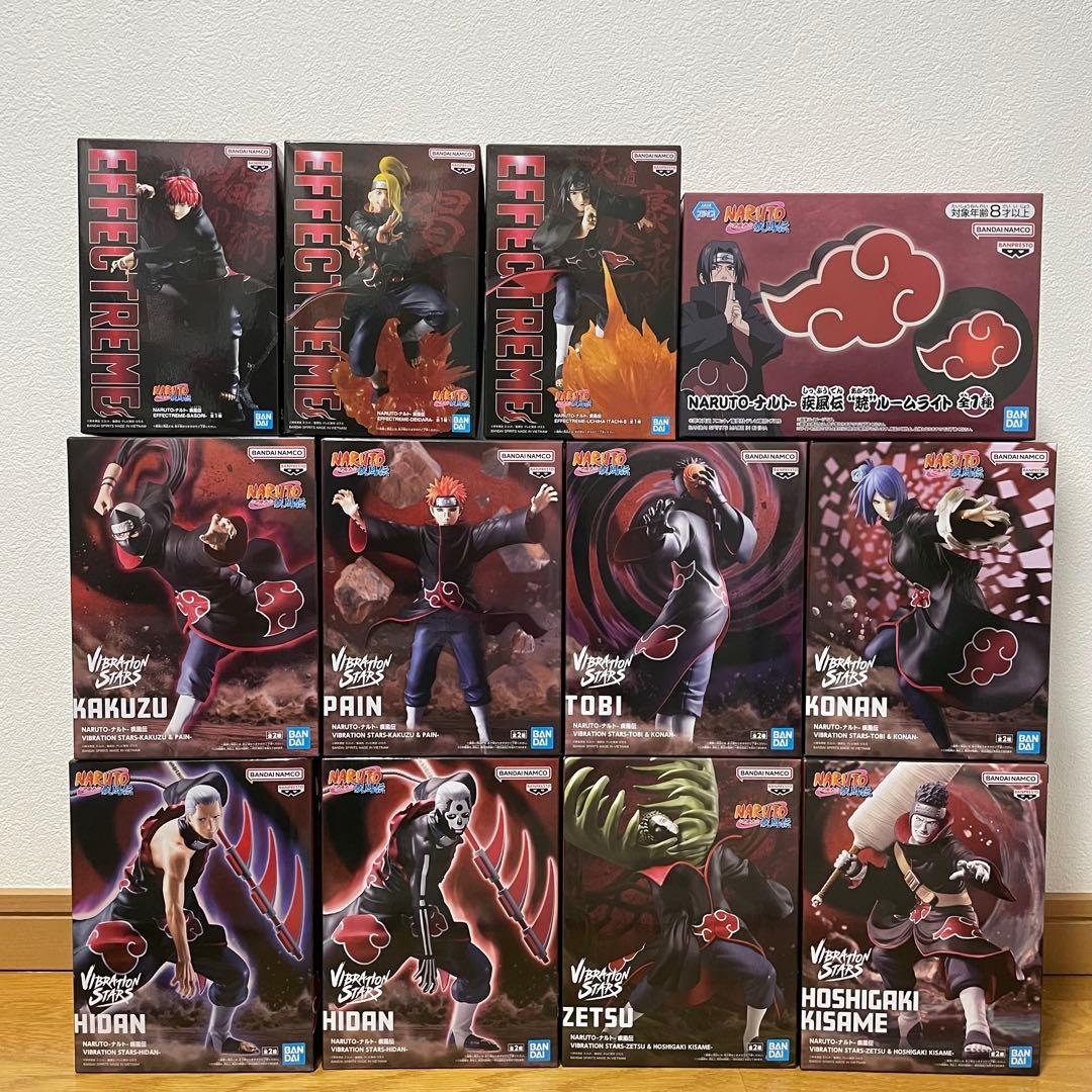 NARUTO -ナルト- 疾風伝　暁フィギュア　ルームライト　12点セット
