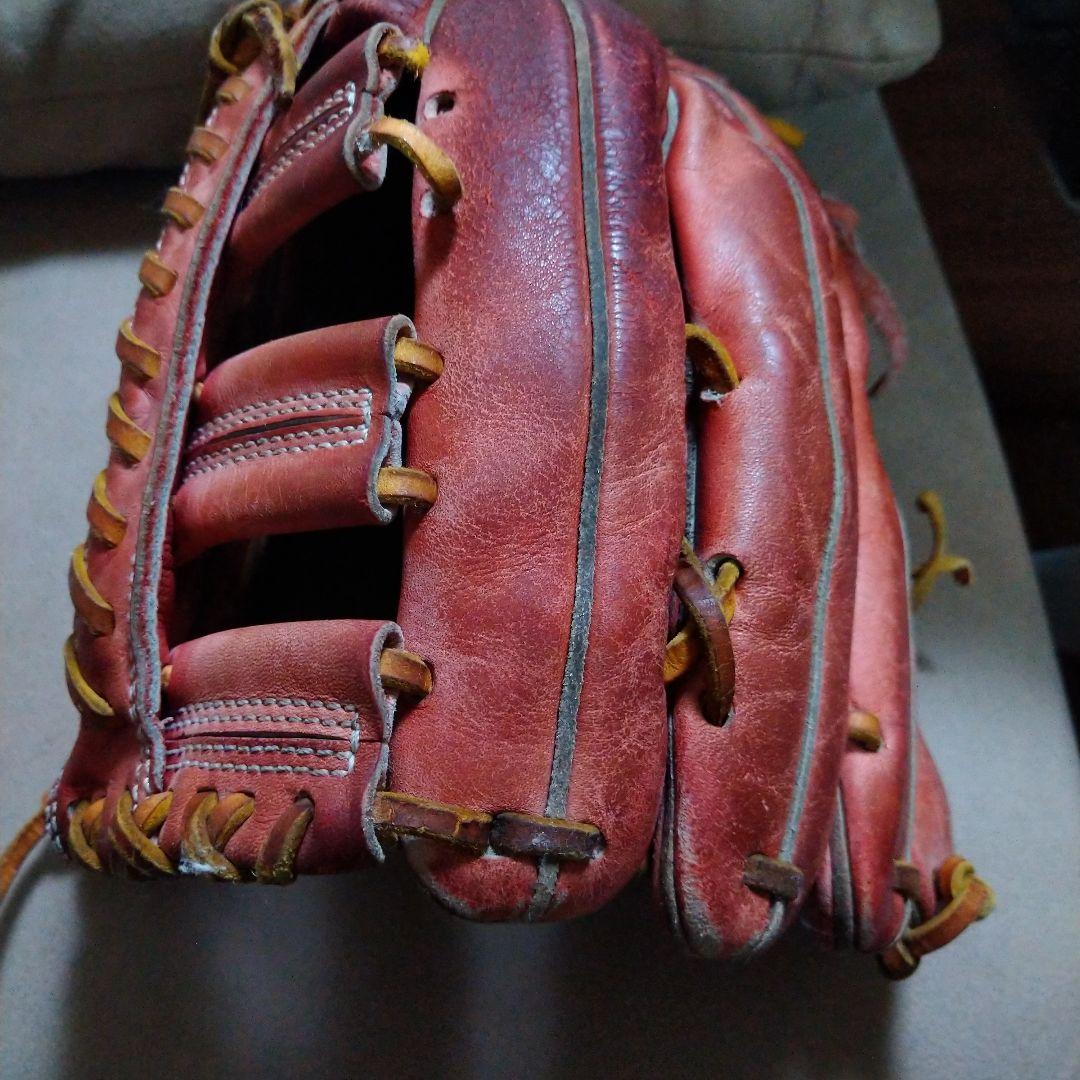 ZETT 赤 硬式グローブ 外野手用