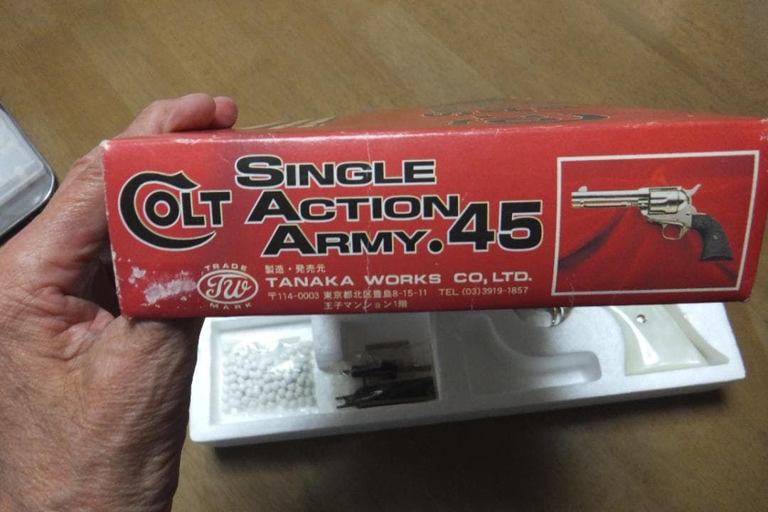タナカ コルトSAA.45 7-1/2インチ　ニッケルフィニッシュ
