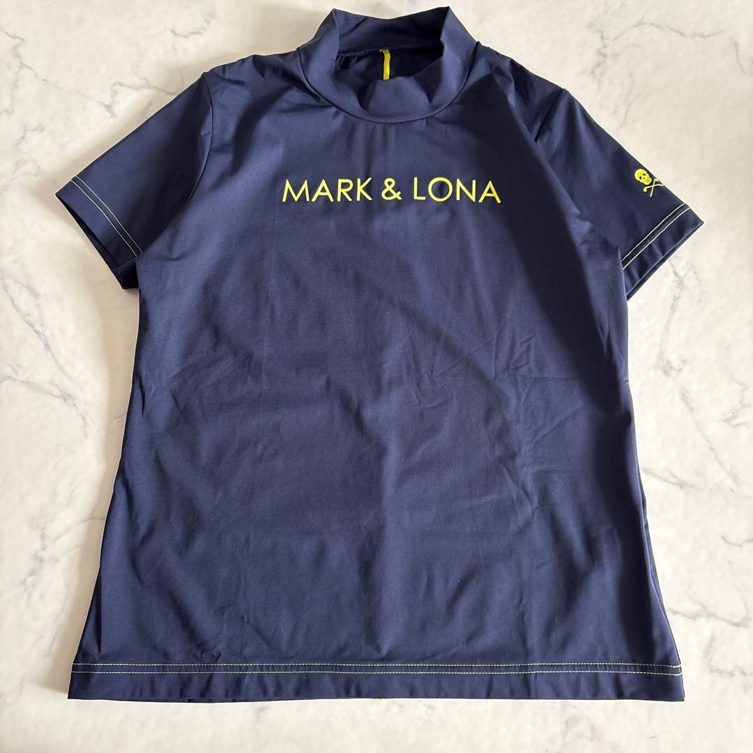 マーク＆ロナ モックネック Tシャツ ゴルフウェア ネイビー 38
