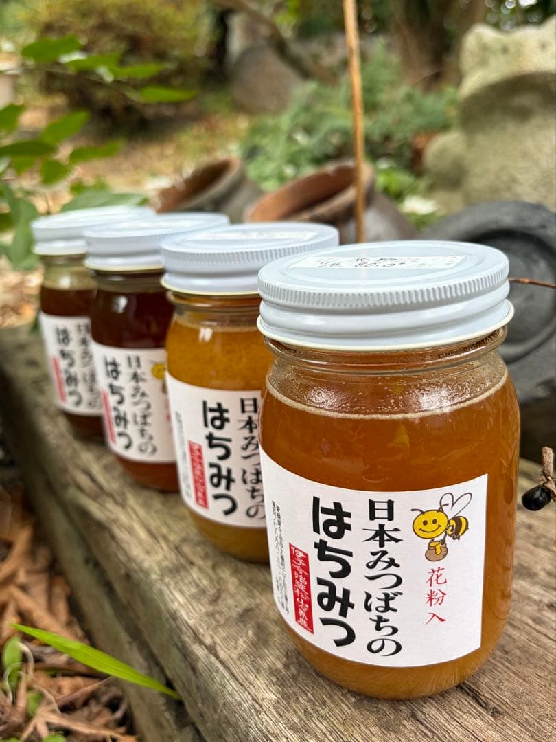 ハチミツ　日本蜜蜂の蜂蜜　巣箱違い谷違いの花粉入りはちみつ　奥山の奥