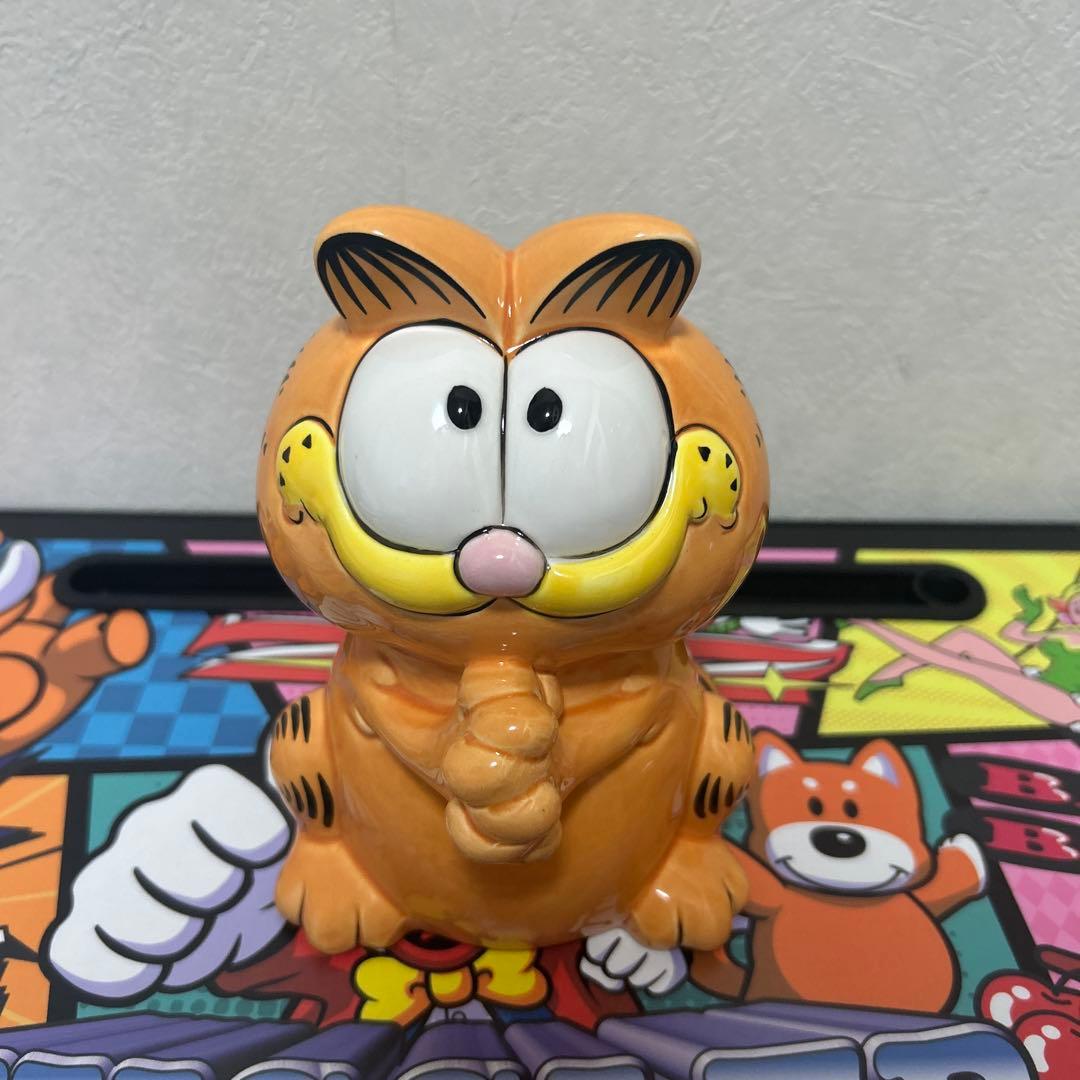 お願いガーフィード貯金箱　陶器貯　1998年制