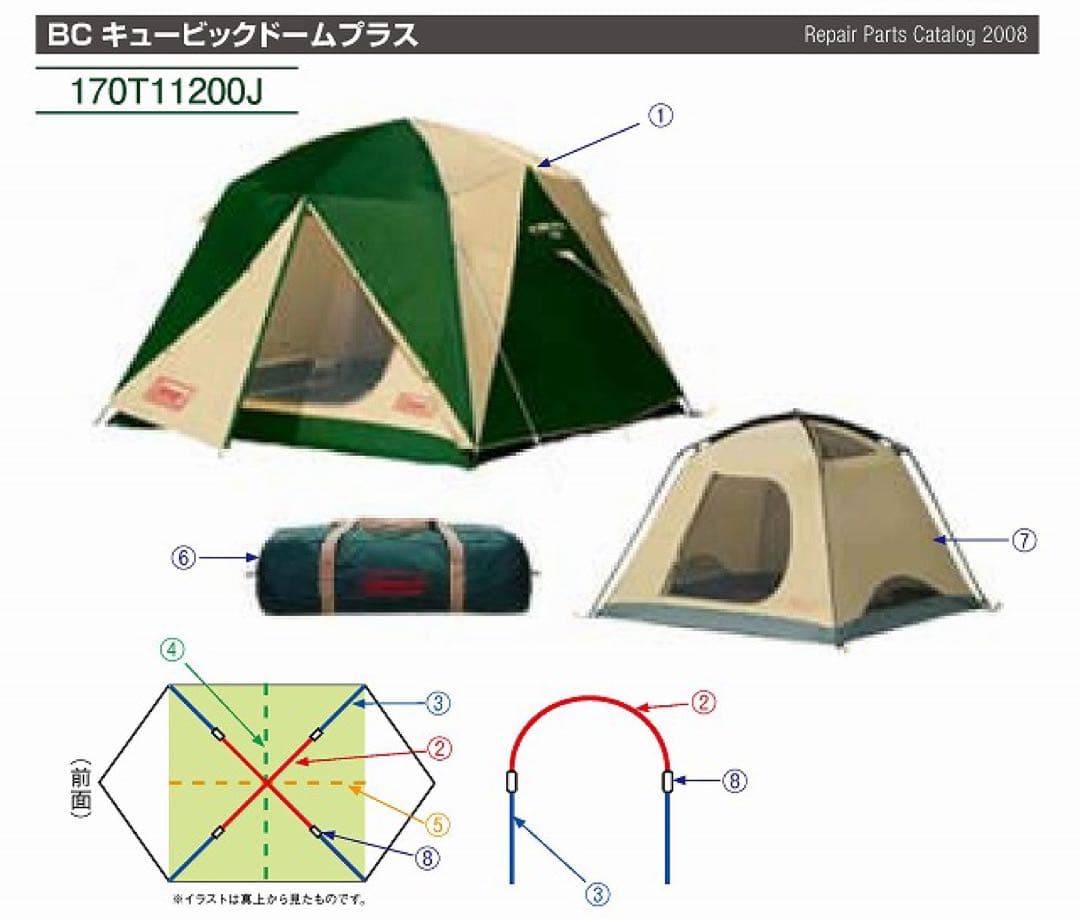 未使用★コールマン BCキュービックドームプラス テント 170T11200J