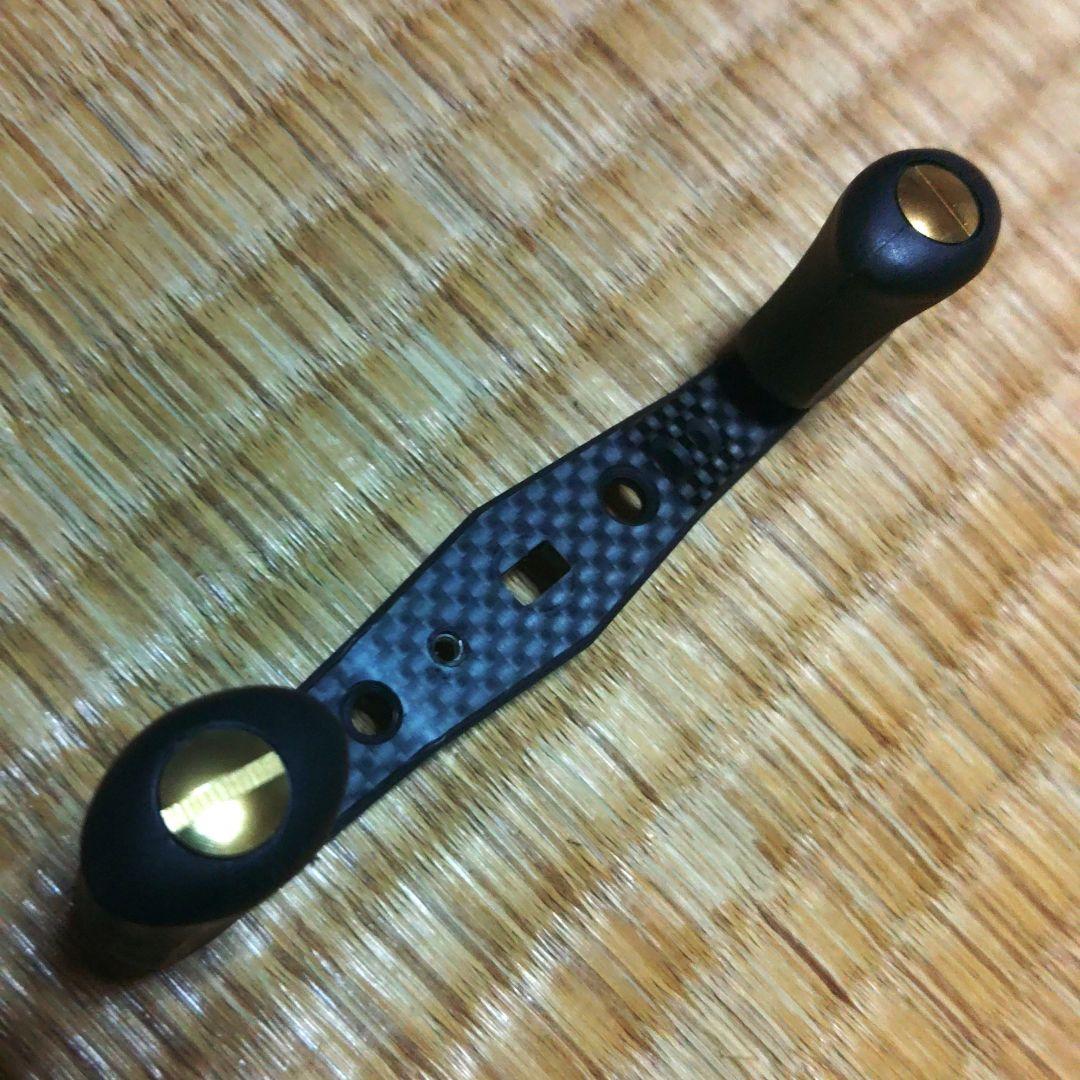 ktfオフセットカーボンハンドル　ゴールド　シマノ90ミリ