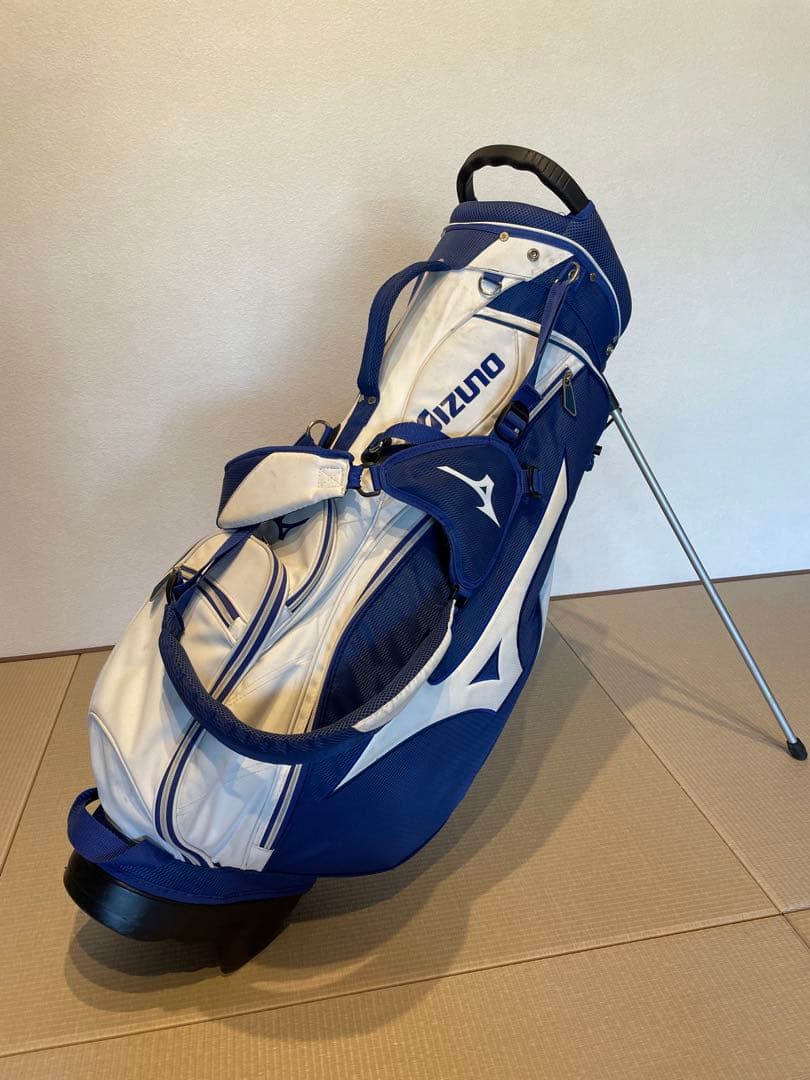 Mizuno スタンドバッグ 青白