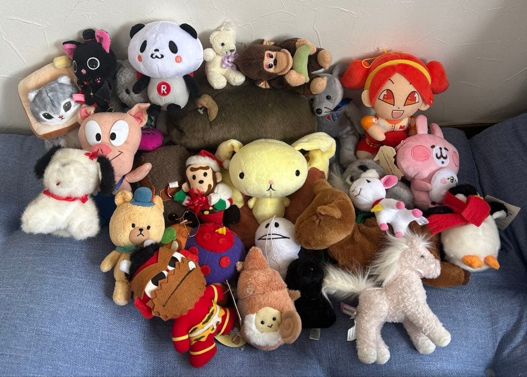 レトロ　ぱらぽぺった ろっぷんぬいぐるみ　モフサンド　にゃんぱいあ　カナヘイ