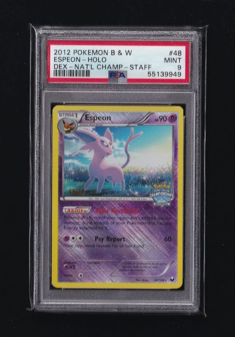 英版エーフィ チャンピオンシップ STAFFプロモ - PSA MINT9