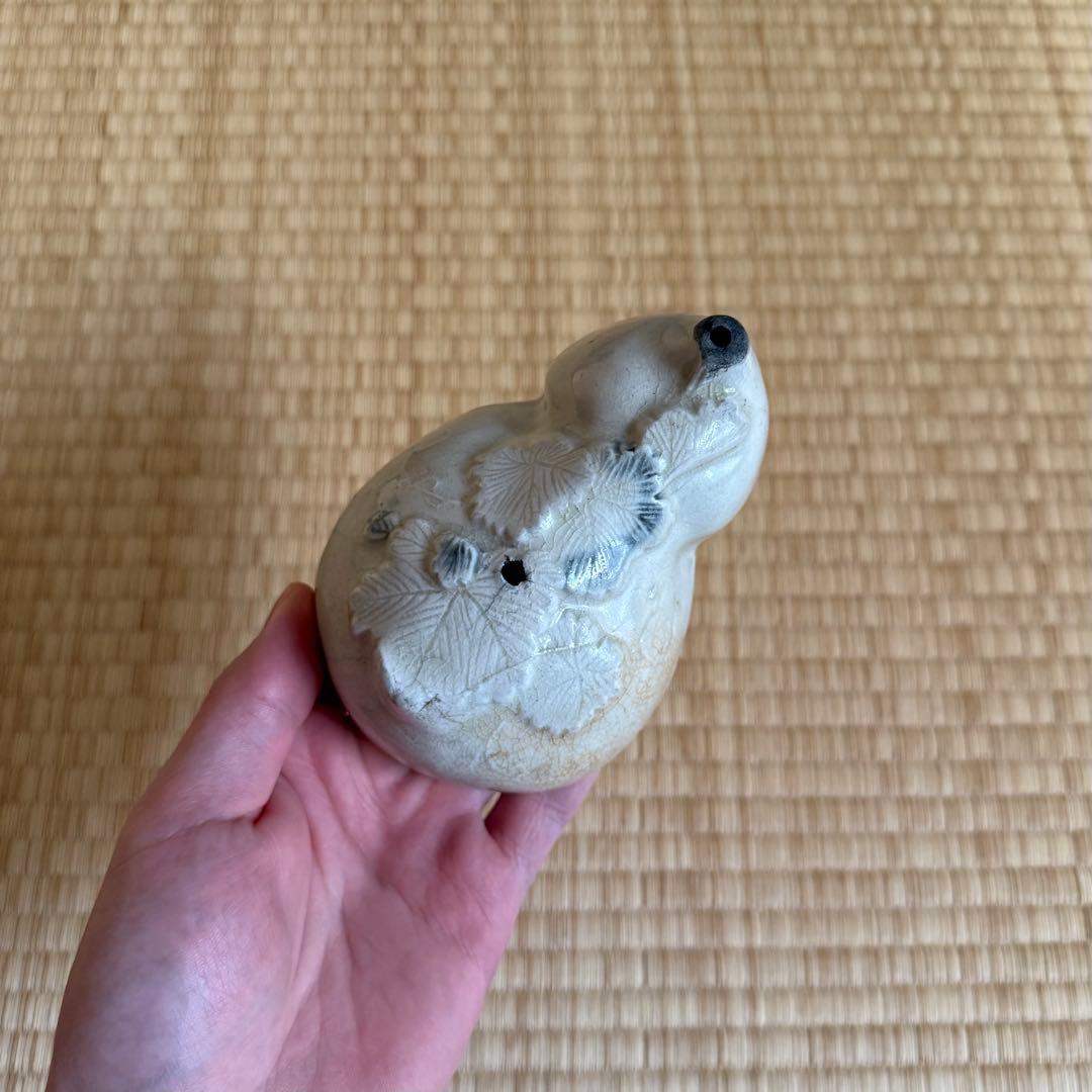 御深井 特大 水滴 瓢箪 江戸時代 発掘品 古伊万里 古瀬戸 美濃 古美術 骨董