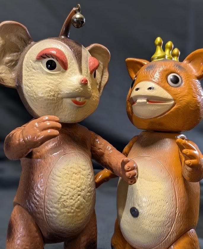 ブースカ＆チャメゴン（イヌクマ）ソフビフィギュア２体セット