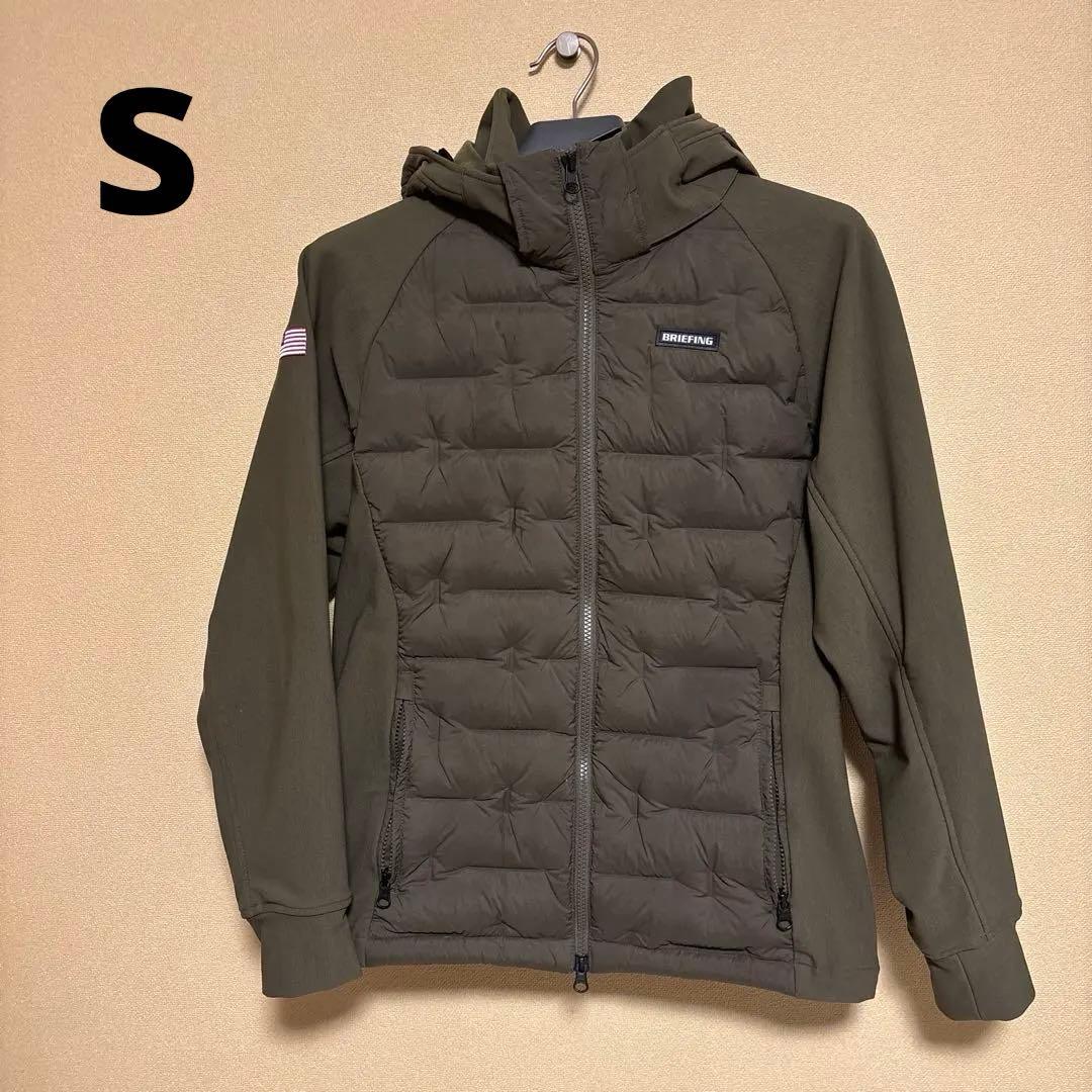 BRIEFING MENS ハイブリッド ダウン パーカー （オリーブ）S