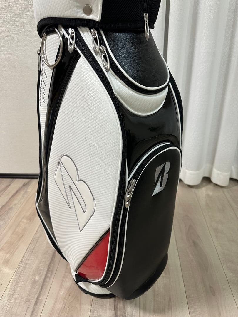 ★ブリジストン★キャディバック★白黒合皮★美品