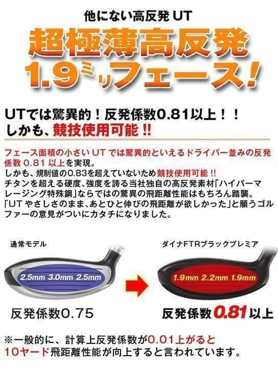 【ヘッド2個】★ ワークスゴルフ ダイナ FTR 激飛び適合高反発UT2個セット
