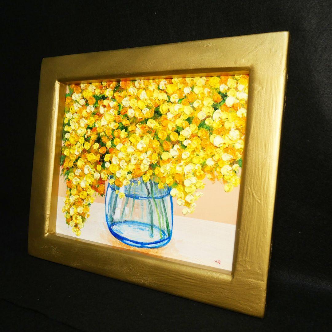 油絵 油彩 油彩画 絵画 絵 【ミモザ】