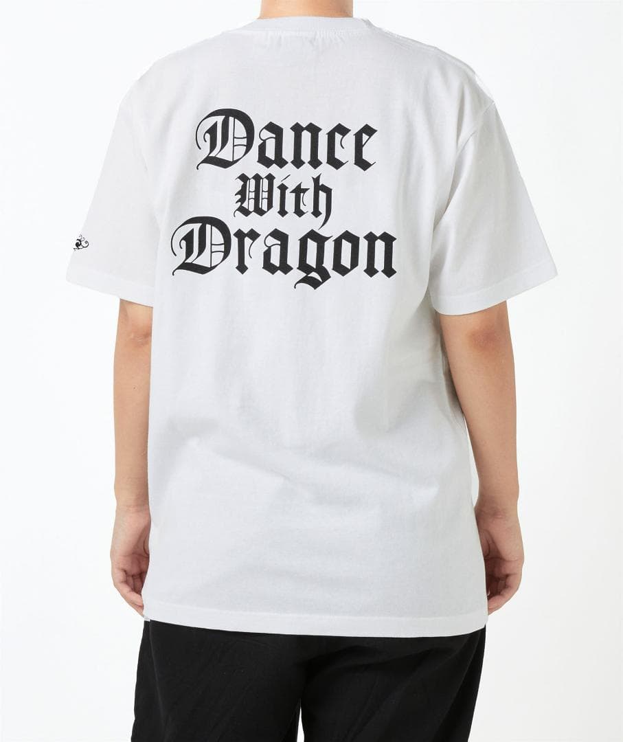 新品☆ダンスウィズドラゴン ちびドラ レインボー Tシャツ☆ホワイト☆XLサイズ