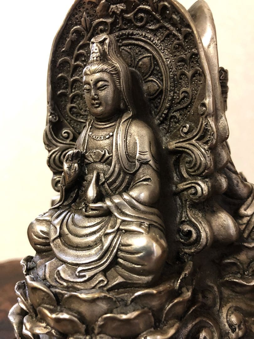 中国美術 乾隆年製 時代 白銅 三尊仏 仏像 如来 菩薩 明王