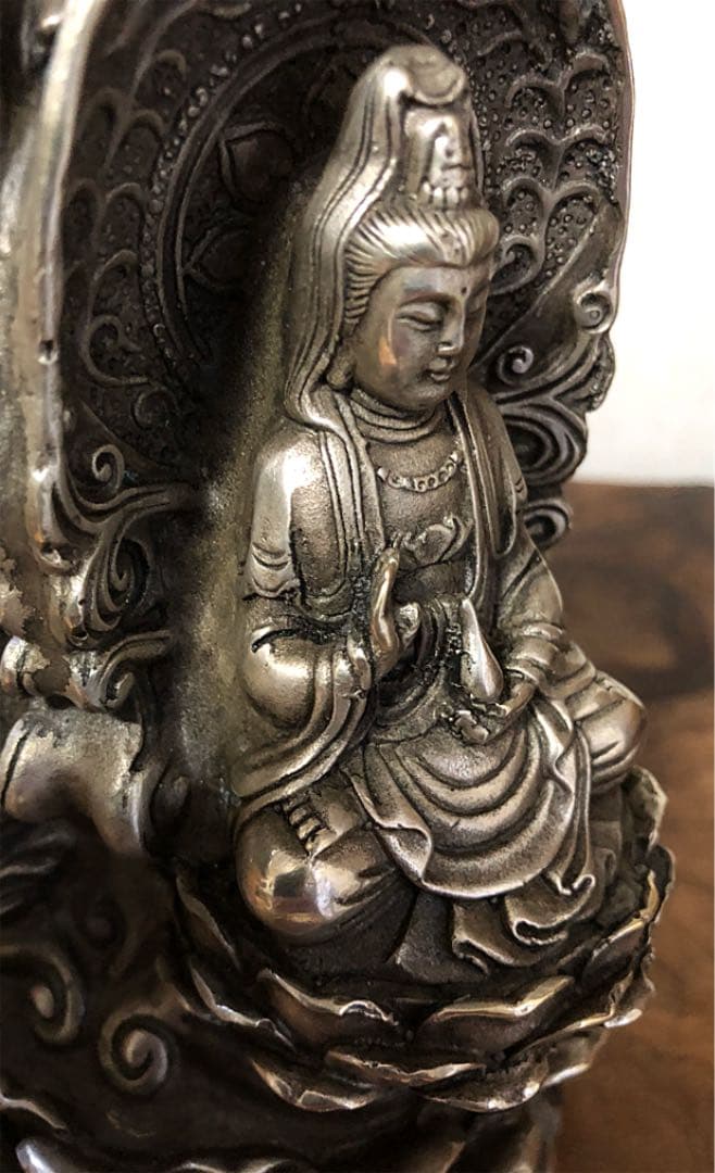 中国美術 乾隆年製 時代 白銅 三尊仏 仏像 如来 菩薩 明王