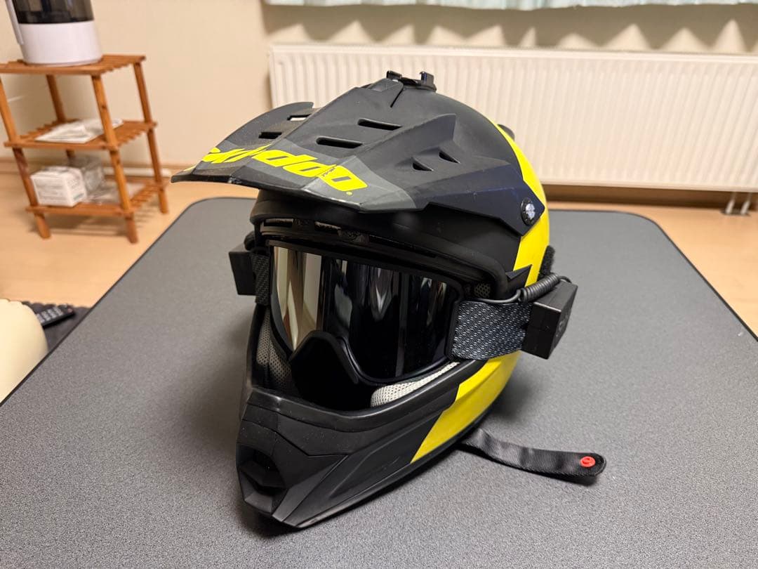 ski-dooヘルメット、熱線付きゴーグルセット