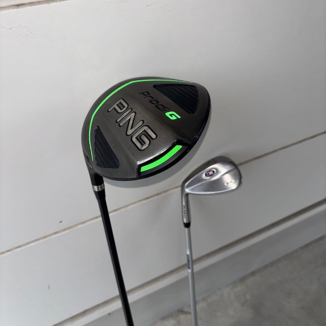 PING prodi G ジュニア用ドライバー　レフティ　おまけサンドウェッジ付