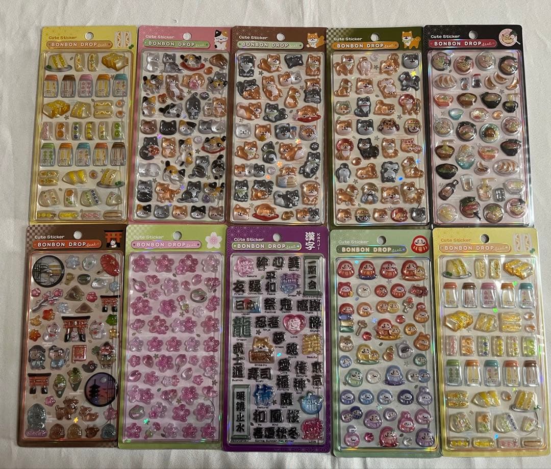 和柄 ボンボンドロップシール