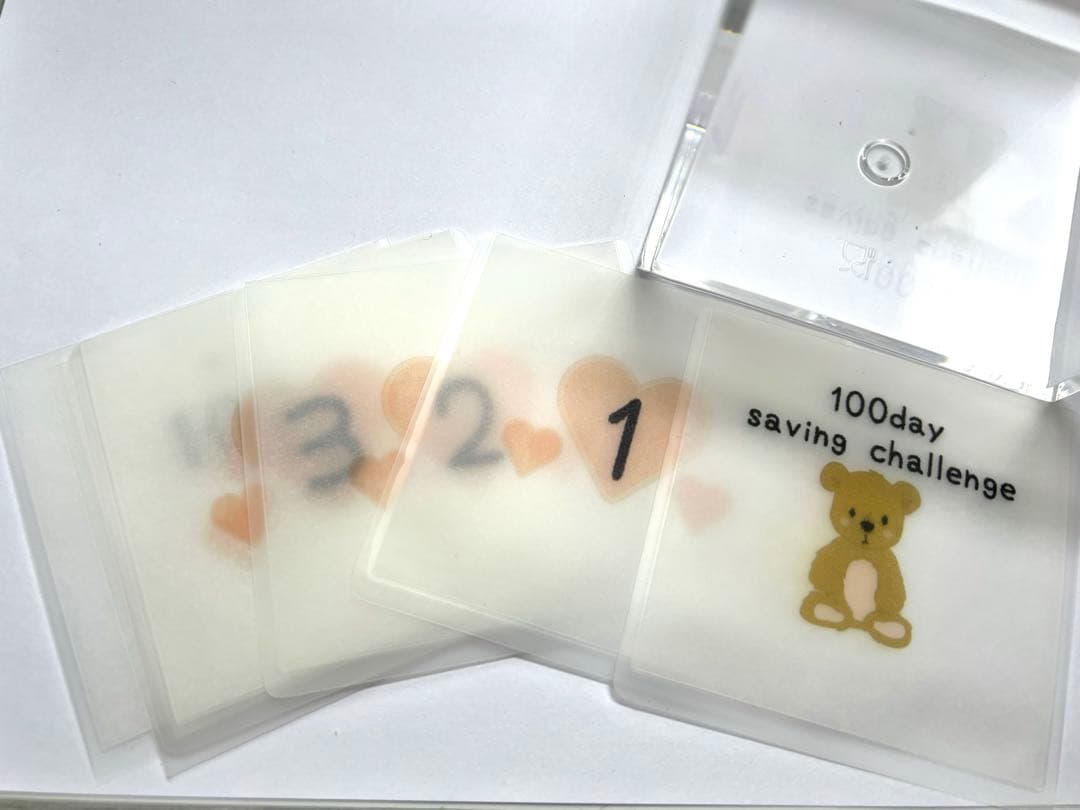 100日貯金＊リフィル＊BOX付き＊saving challenge＊貯金＊韓国