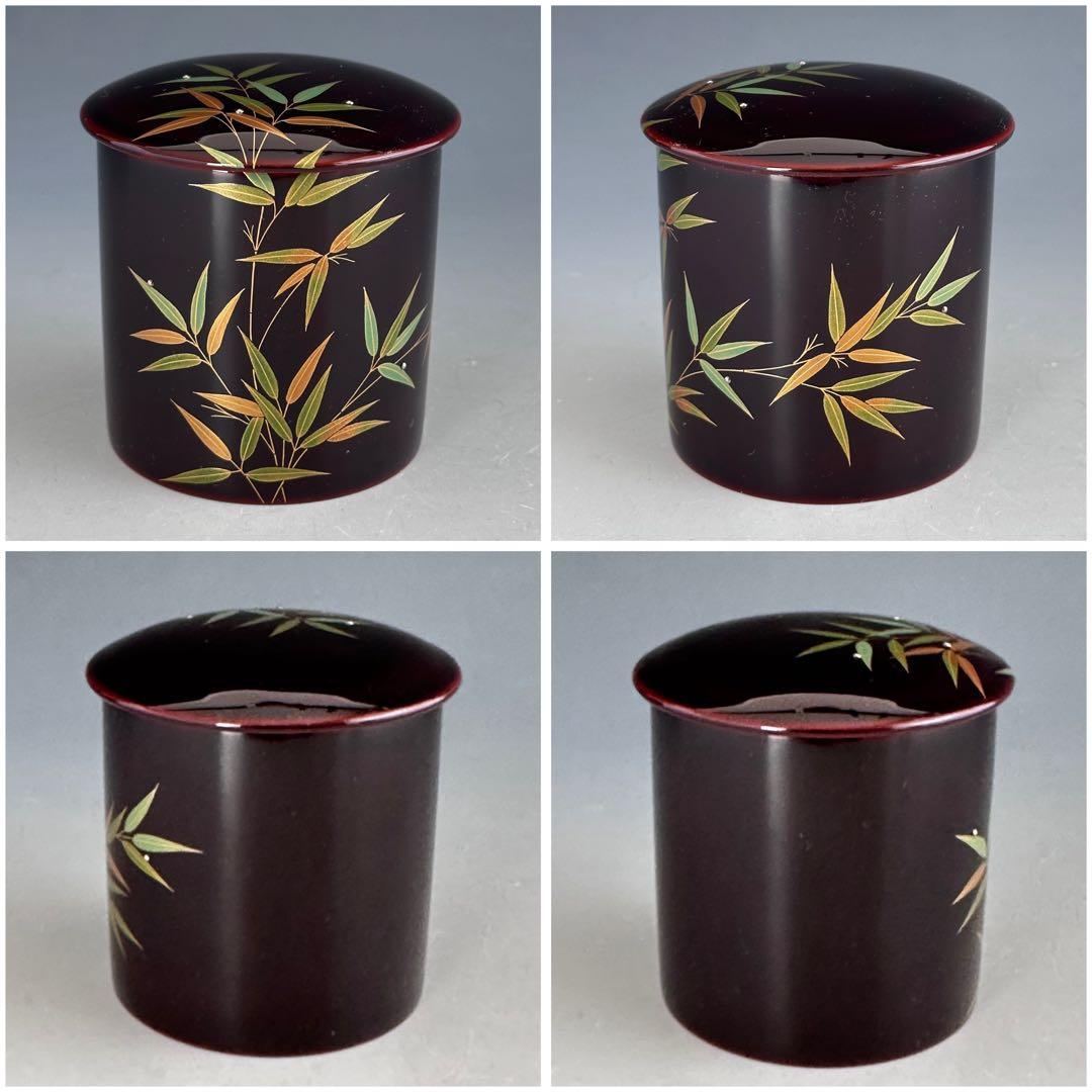 茶道具　笹露蒔絵　金輪寺　茶器　田中修　共箱　山中塗　薄茶器　漆芸　稽古　茶会