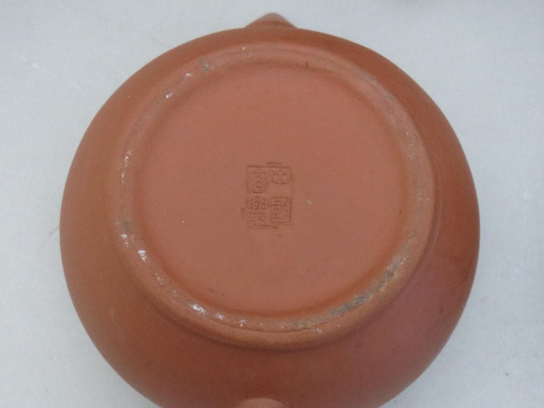★中国宜興　急須　4客　朱泥★煎茶道具・茶道具・唐物・紫砂・茶器