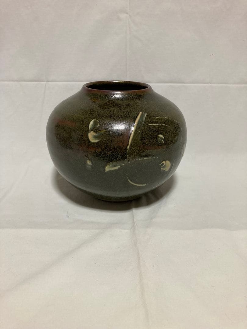 堀越焼　花瓶　壺　民藝　山口県 伝統工芸品　民芸