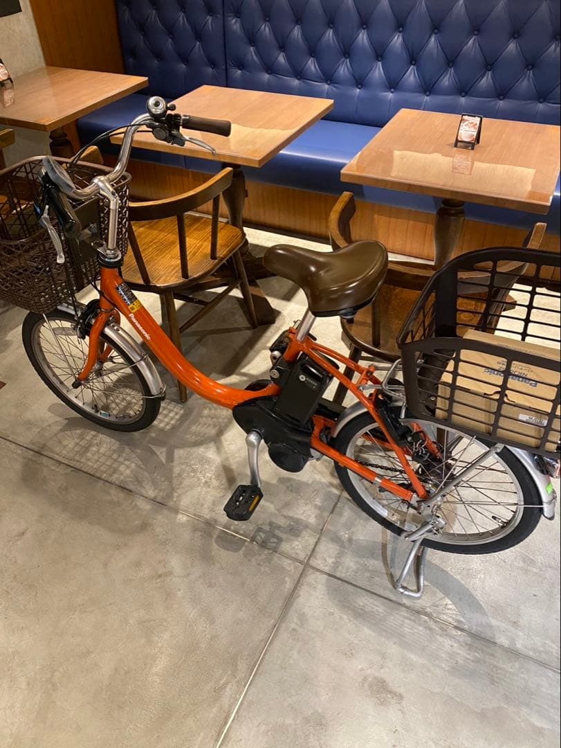 電動アシスト自転車 オレンジ