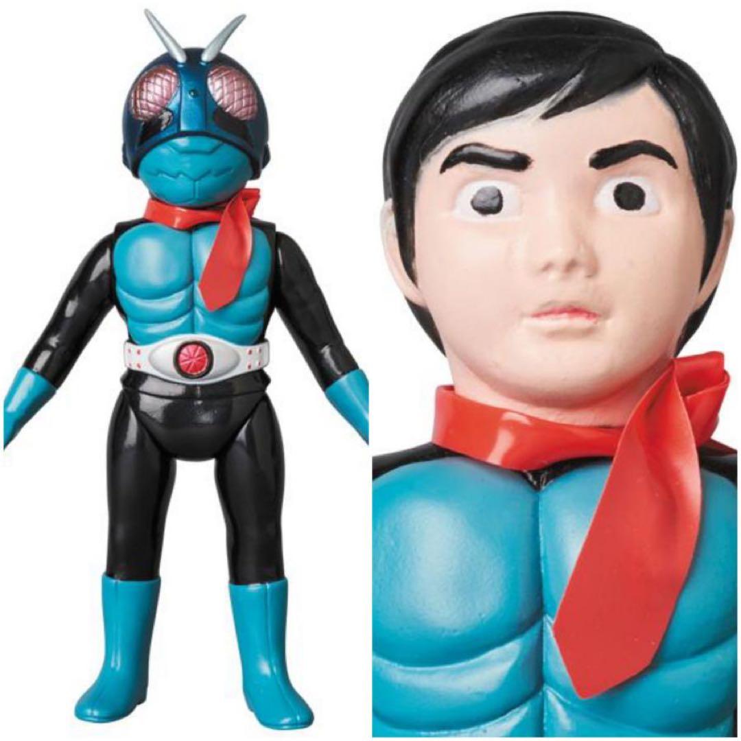 メディコムトイ 東映レトロソフビコレクションM 仮面ライダー旧1号 マスク取仕様