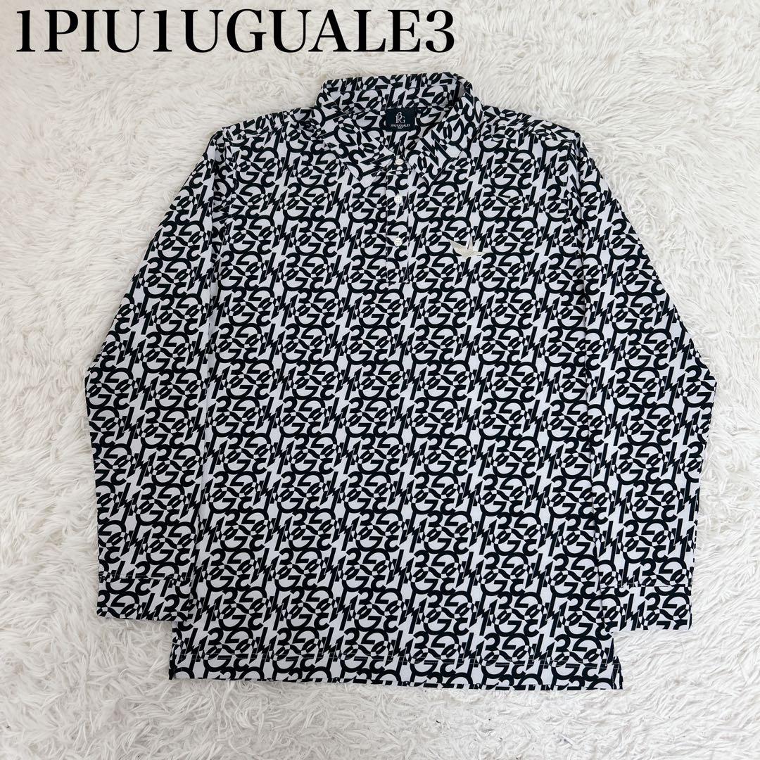 【極美品】piu1uguale3GOLF ロゴ　長袖ポロシャツ　ブラック　6
