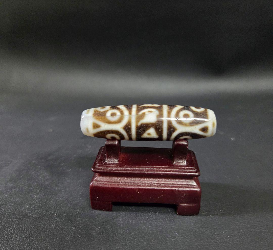 861　天珠　六字真言　梵字　十二眼天珠　貴重　珍品　dzibeads！