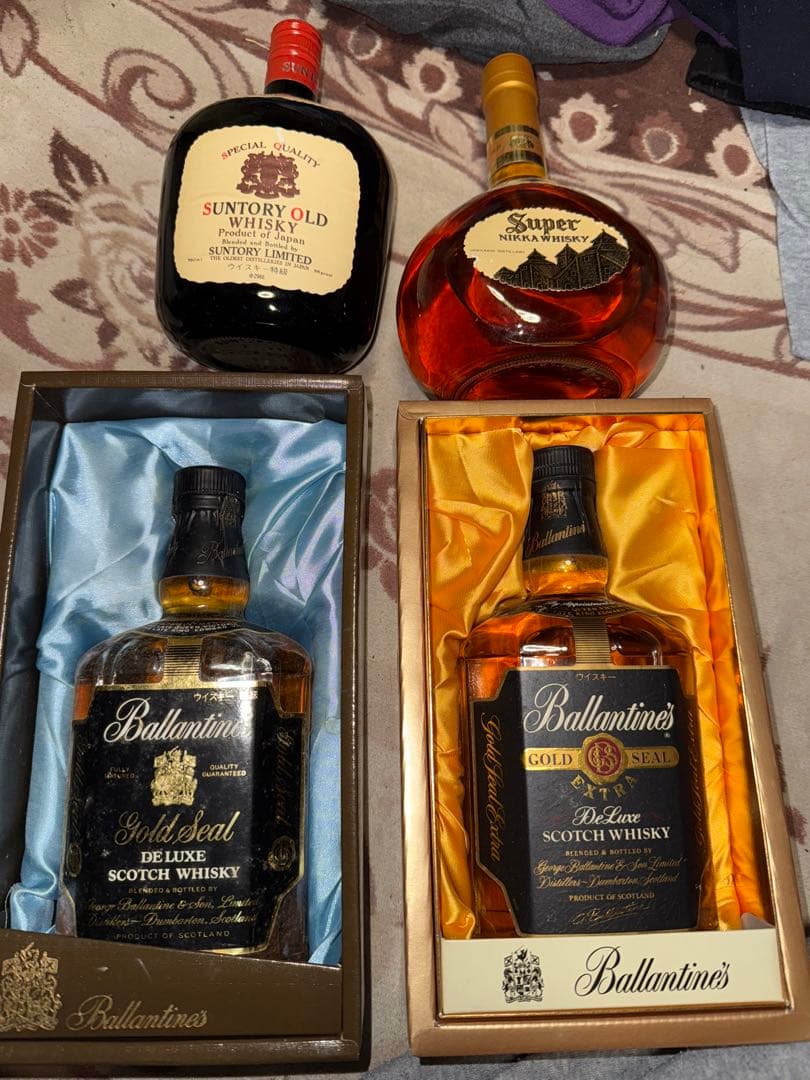 ウイスキーセット（バランタイン、サントリー）　4本セット