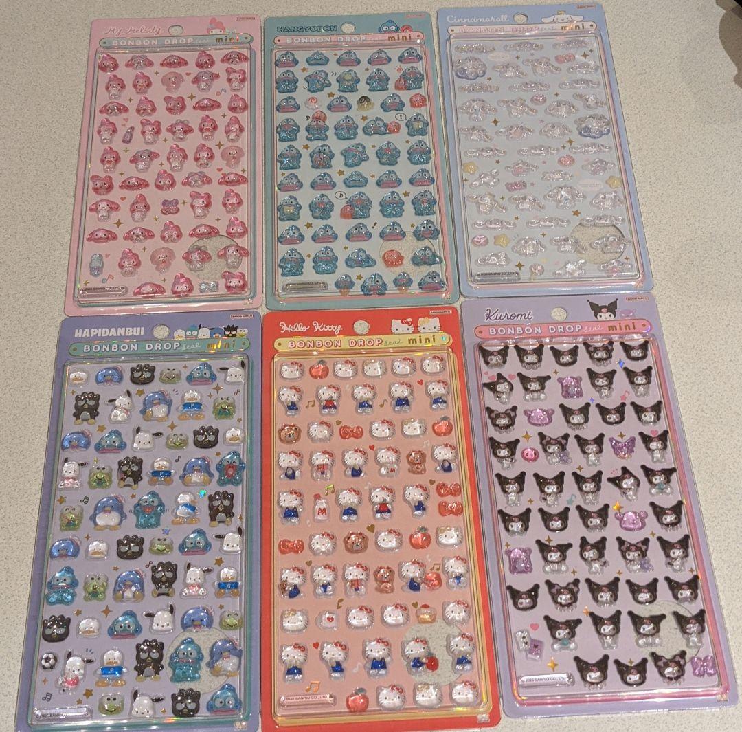 サンリオボンボンドロップシールミニ6点セット　正規品