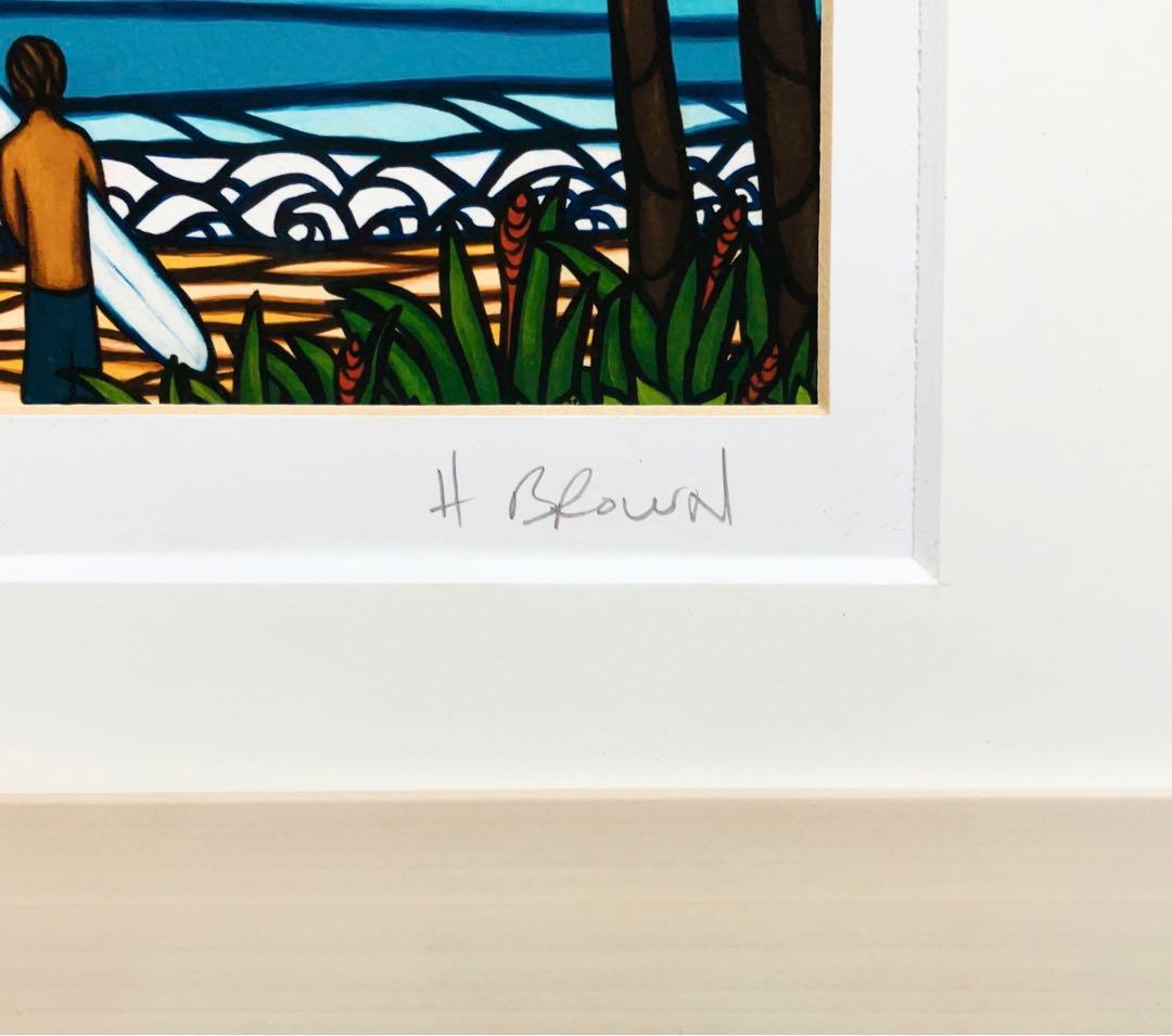 大人気作家 ヘザーブラウン(HEATHER BROWN) 絵画 サーフィン #2
