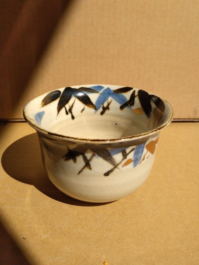 茶道具名品　期間限定特価　乾山　竹絵向付（今戸焼　白井半七）小茶碗にも