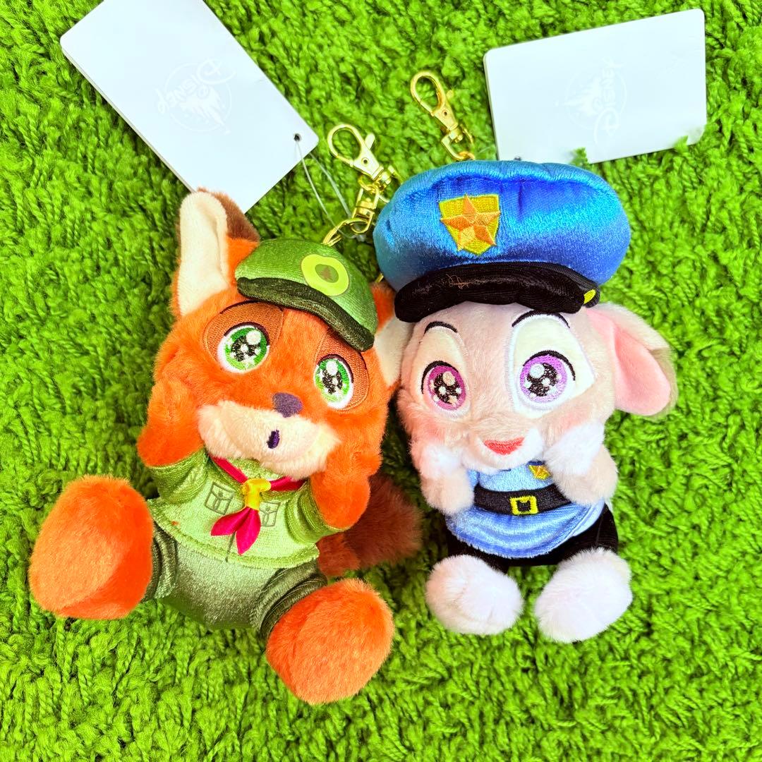 ズートピア　ニック　ジュディ　ぬいぐるみキーチェーン　Kirame