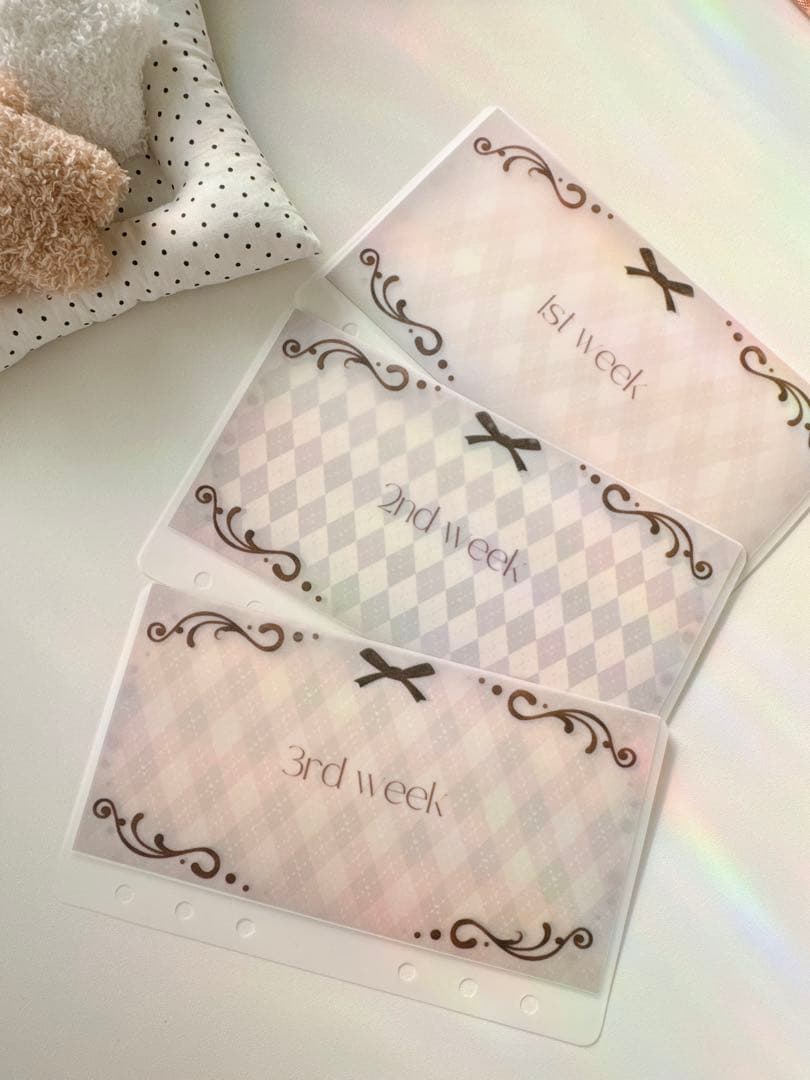 A6 refill Argyle check Week 1850円