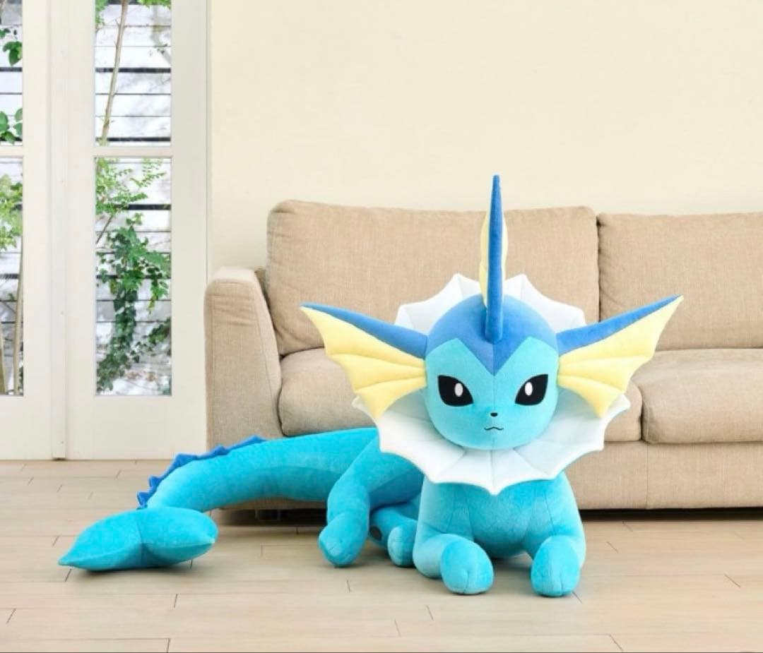 ポケットモンスター　 シャワーズ　ぬいぐるみ　等身大シャワーズ　寝そべり