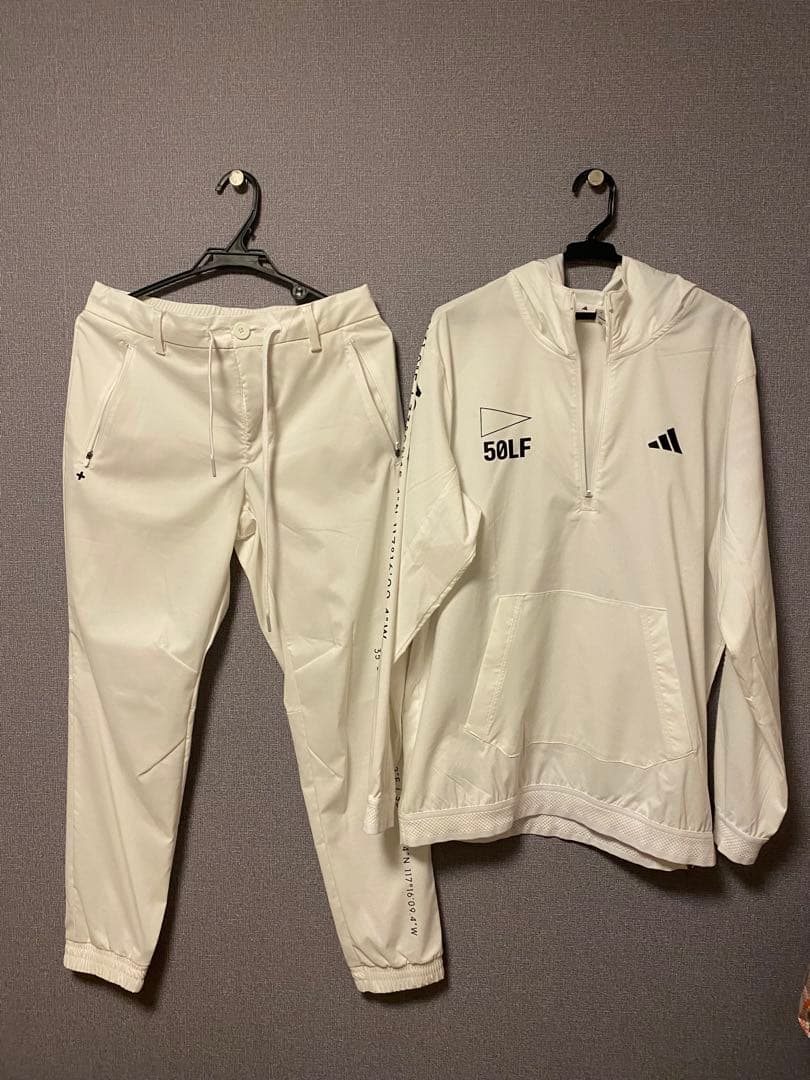 adidas 50LF ホワイト フーディ パンツ セット