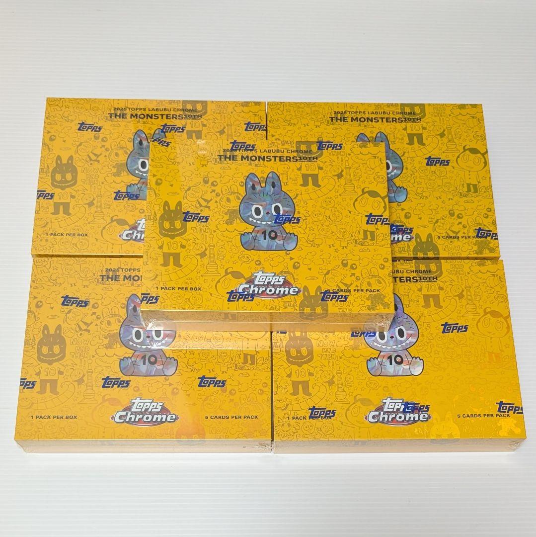 新品未開封 Topps Chrome 10周年記念ボックス ラブブ 5BOX