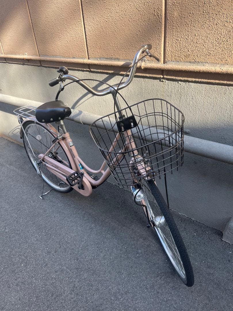あやさん専用ママチャリ　薄ピンク