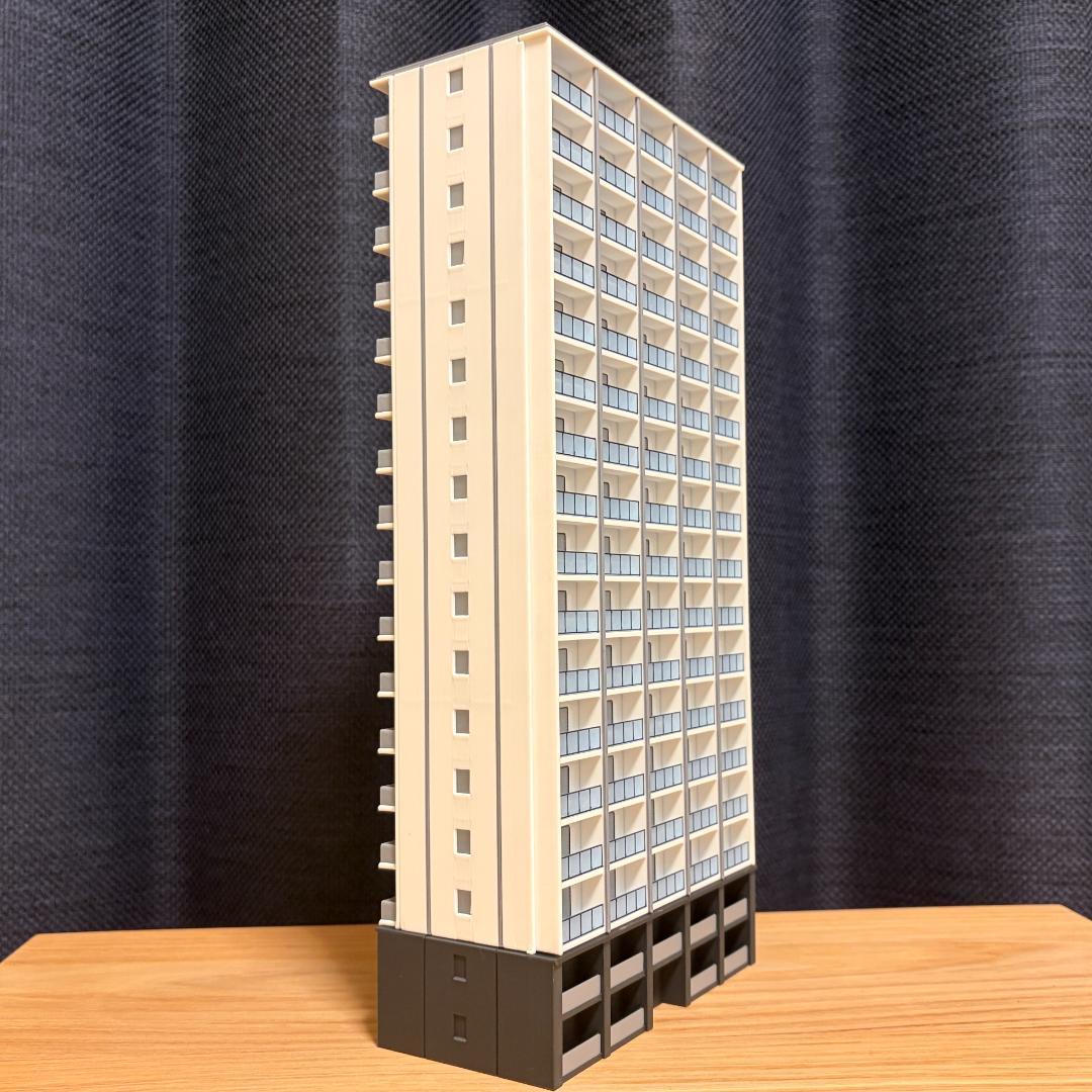 Nゲージ 都市型マンションE（完成品）模型 ストラクチャー