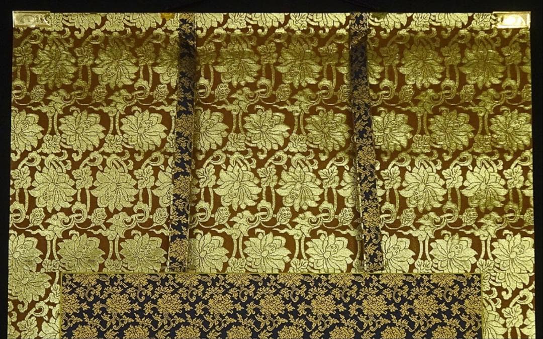 掛軸『西国三十三箇所霊場御朱印 観音菩薩』仏画 絹本 箱無 掛け軸 x10276