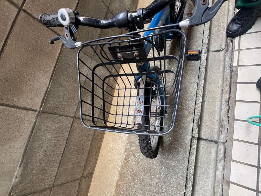 Jeep 子供用自転車 青 前カゴ付き　18インチ