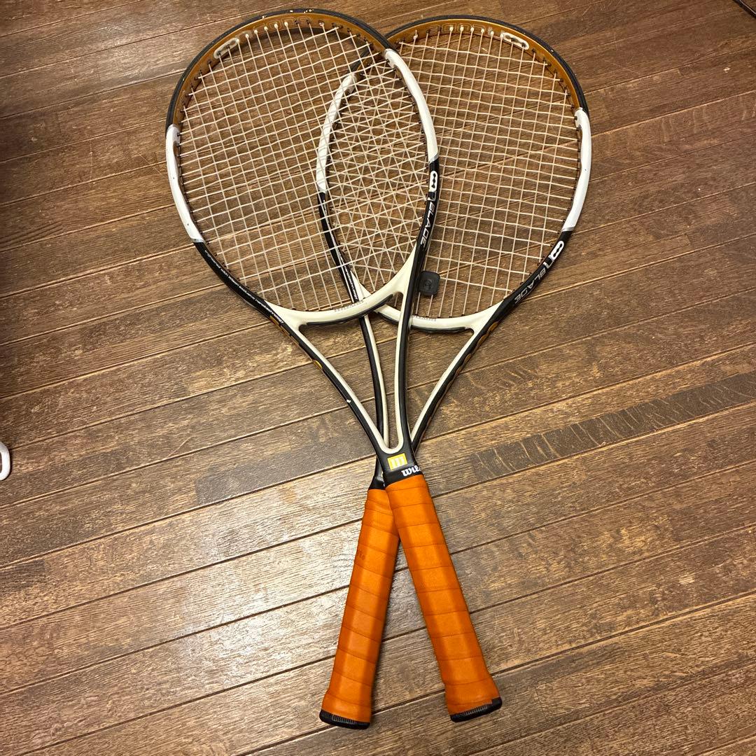 Wilson NコードNブレードブラックゴールド 硬式テニスラケット2本セット