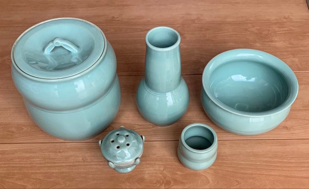 Luli様　茶道具　青磁　皆具一式