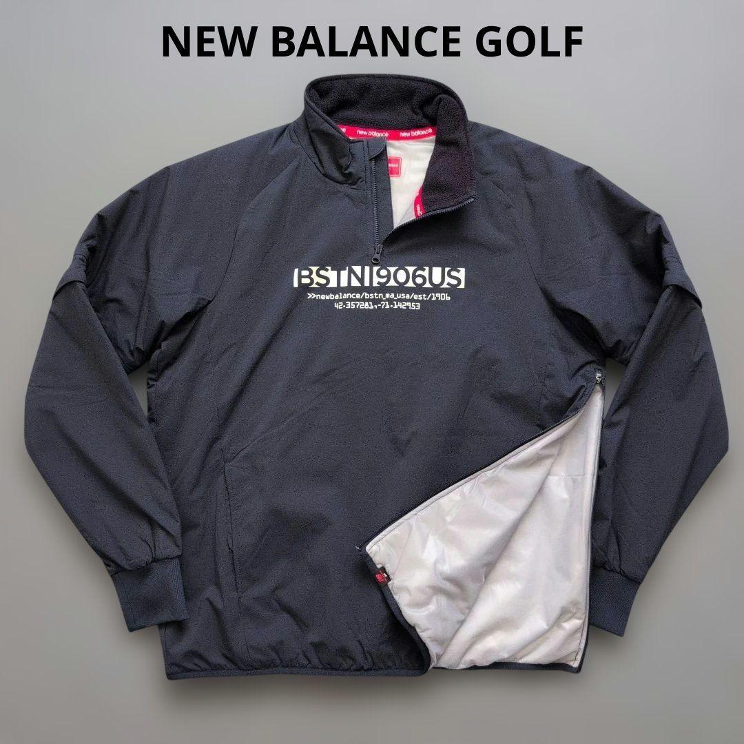 【極美品】ニューバランスゴルフ　2way中綿耐熱ハーフジップジャケット　L