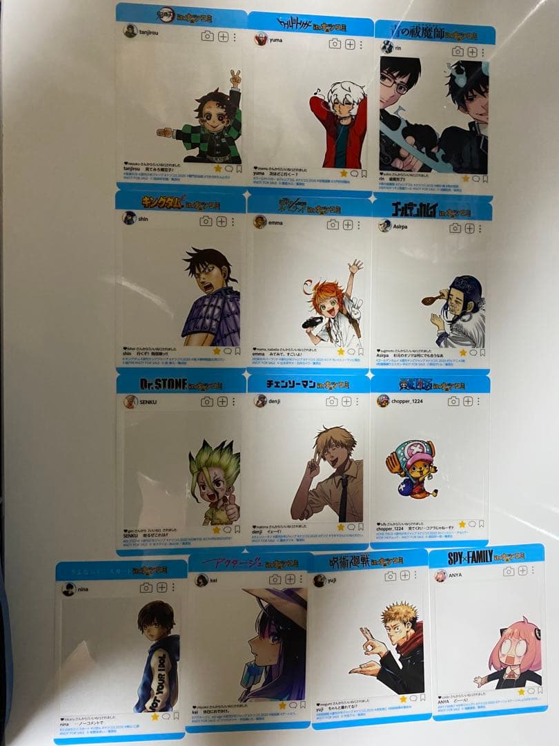 【ジャンプ!!】【13枚セット!!】 SNS風 プレミアム キャラクターカード