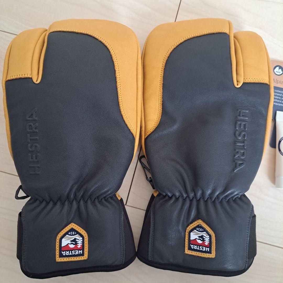 極美品 HESTRA ヘストラ Topo 3-Finger スキースノボグローブ